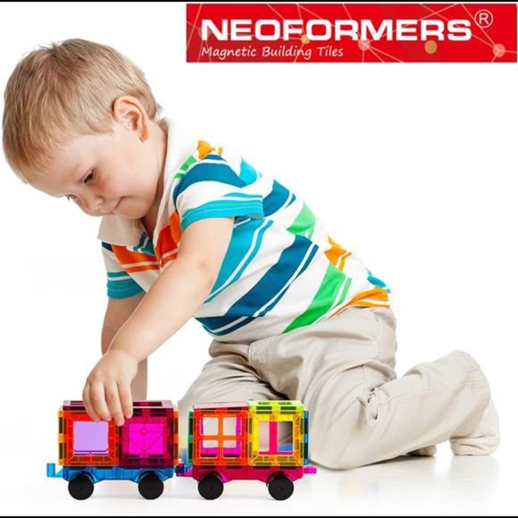 2 Piece Magnetic Tiles Car Set Truck Kit Toy NIB - Picture 2 of 6